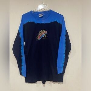 Vintage Disney California Adventure Screamin Tie Die Long Sleeve Blue Mens M